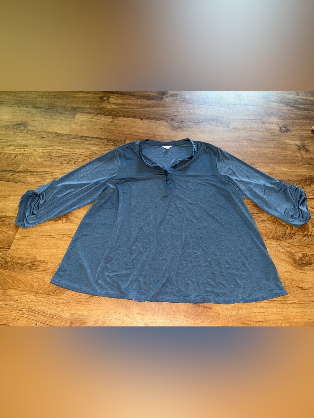 EST 1946 Blue 3/4 Sleeve Women Blouse Shirt 18/20W